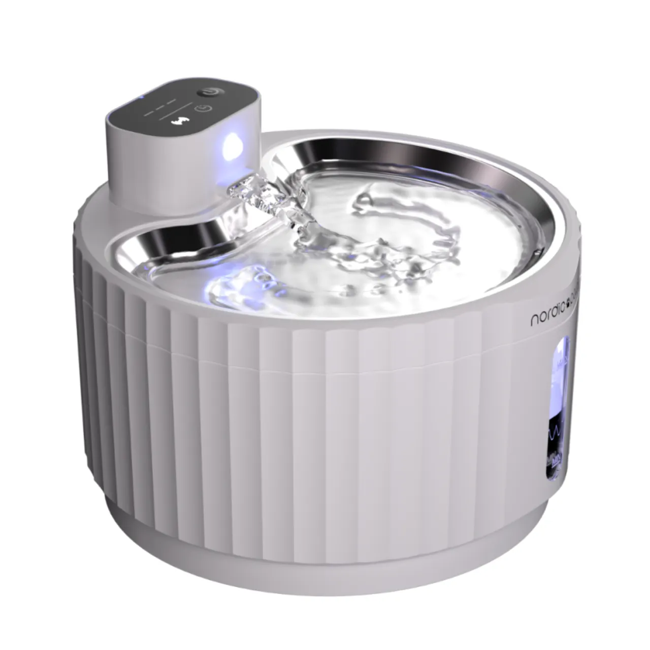 Nordic Paws Glacia trådløs vandfontæne hvid 2,8 L